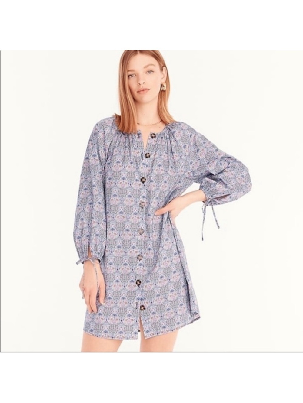 Liberty Fabric x J. Crew Club Nouveau Floral Button-Front Dress Women's XS